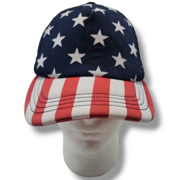 USA American Flag Hat OSFM Unisex Cap Trucker Hat America Stars And Stripes Hat - Picture 1 of 7